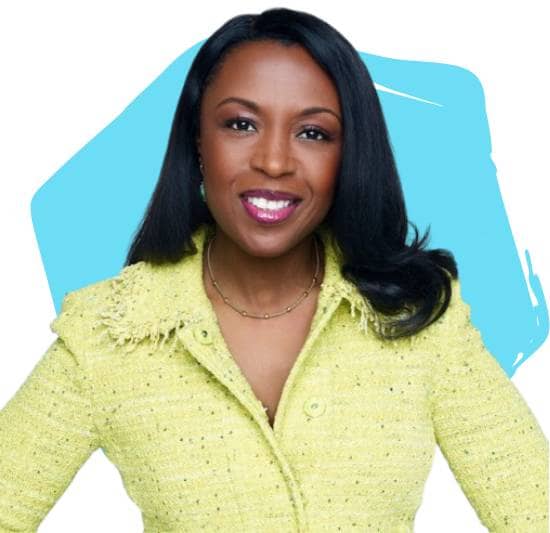 Lissa Jean Ferrell, Attorney at Law and CEO of LJF Consulting, in front of a light teal hexagon.